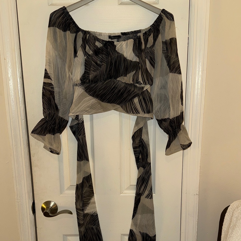 Women’s silk boho Print crop top